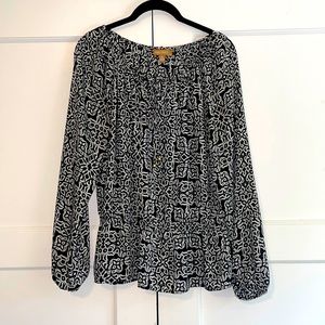 Ellen Tracy Smocked Tie Blouse - BUNDLE ONLY